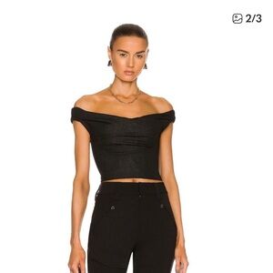 NEW! RtA | JEWEL TOP | BLACK LUREX | Italian fabric with Boning |